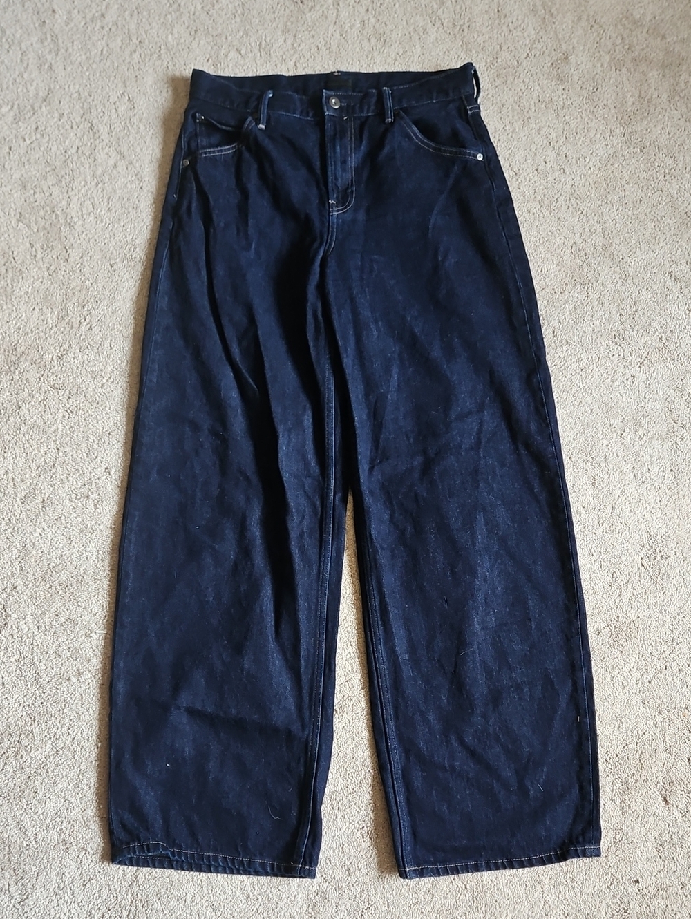 Uniqlo Dark Blue Wide Leg Jeans